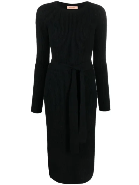 Yves Salomon Midikleid aus geripptem Strick
