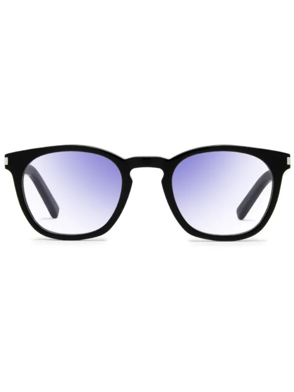 Saint Laurent Eyewear Rounded square-frame Glasses Black
