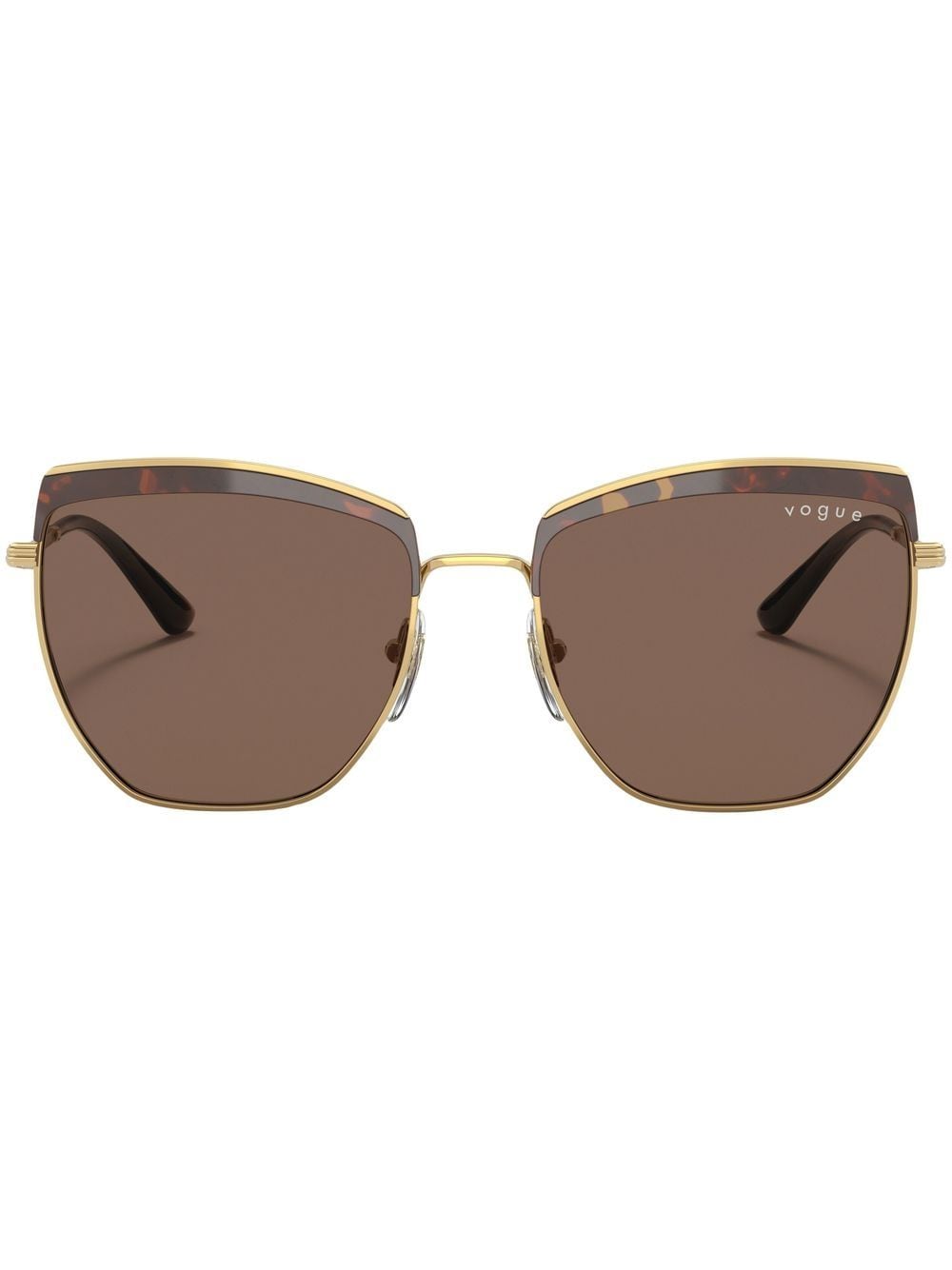 Shop Vogue Eyewear Tortoiseshell-effect Sunglasses In Gold