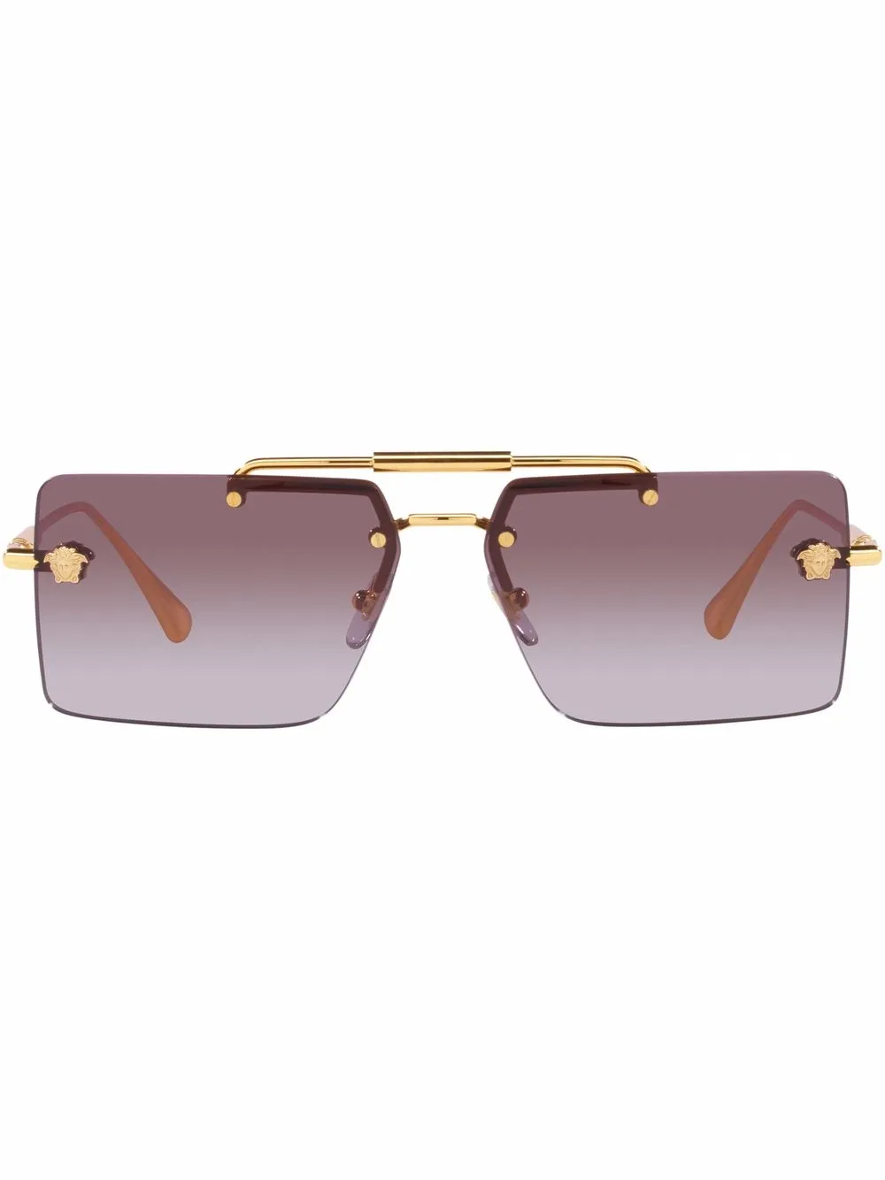 Versace Eyewear logo-plaque sunglasses - Gold