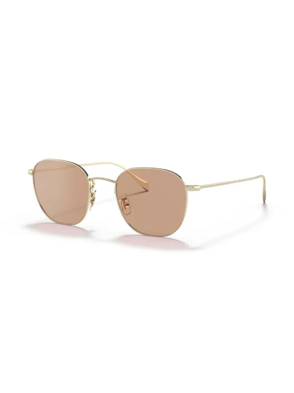 Oliver Peoples Clyne square-frame Sunglasses | Gold | FARFETCH