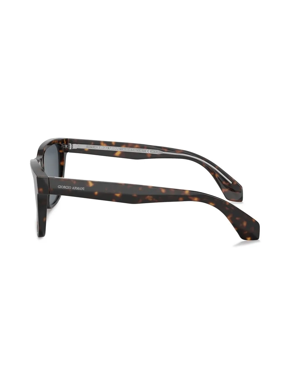 Giorgio Armani Tortoiseshell-effect Square-frame Sunglasses In Braun