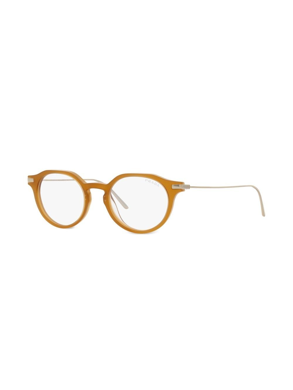 Prada Eyewear PR 12YS bril met rond montuur - Bruin