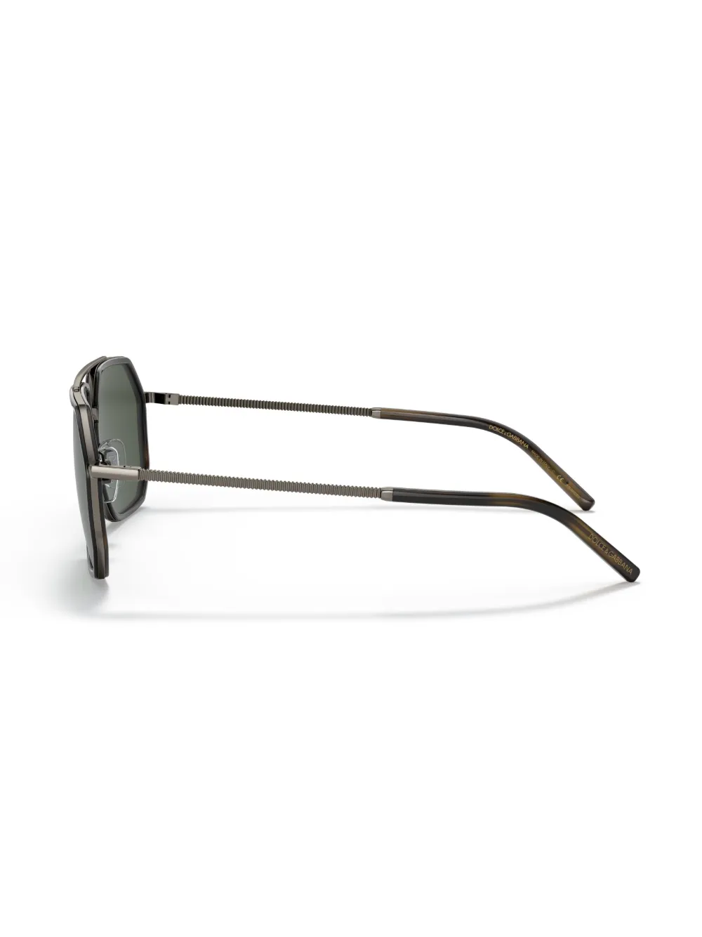 Dolce & Gabbana Eyewear Zonnebril met geometrisch montuur Bruin
