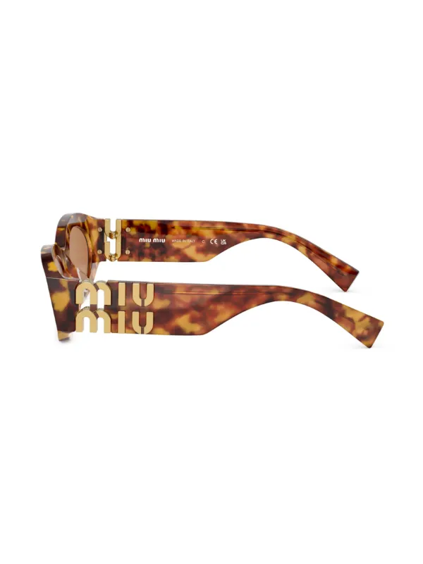 Miu Miu Eyewear Tortoiseshell cat-eye Sunglasses | Green Miu Miu Eyewear Tortoiseshell cat-eye Sunglasses | Green