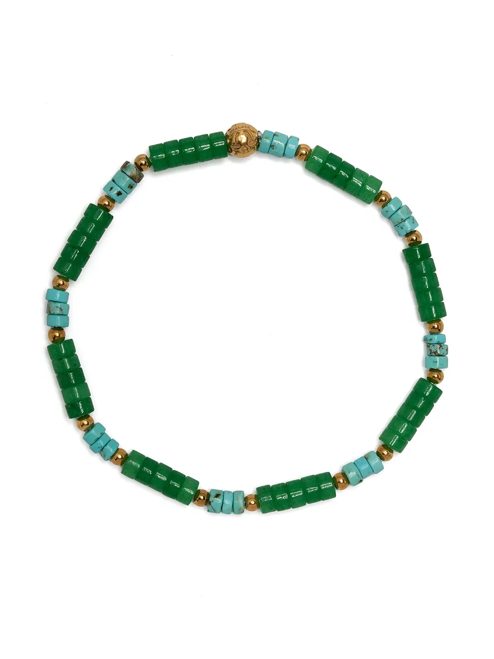 

Nialaya Jewelry pulsera con cuentas y detalles - Verde