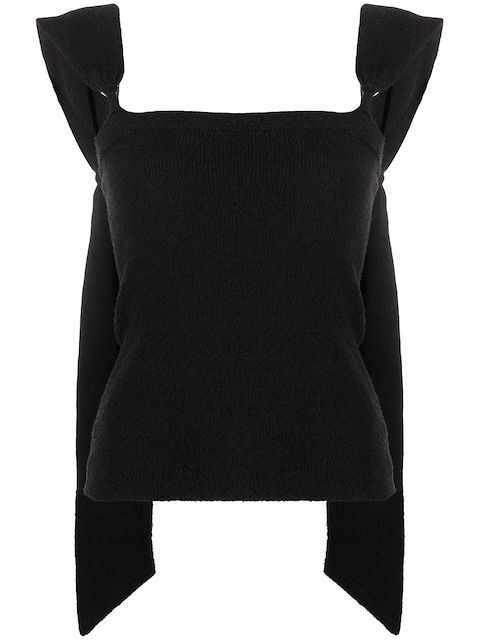 Nanushka draped-strap bandeau top