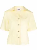 Nanushka wide-collar short-sleeve shirt - Yellow