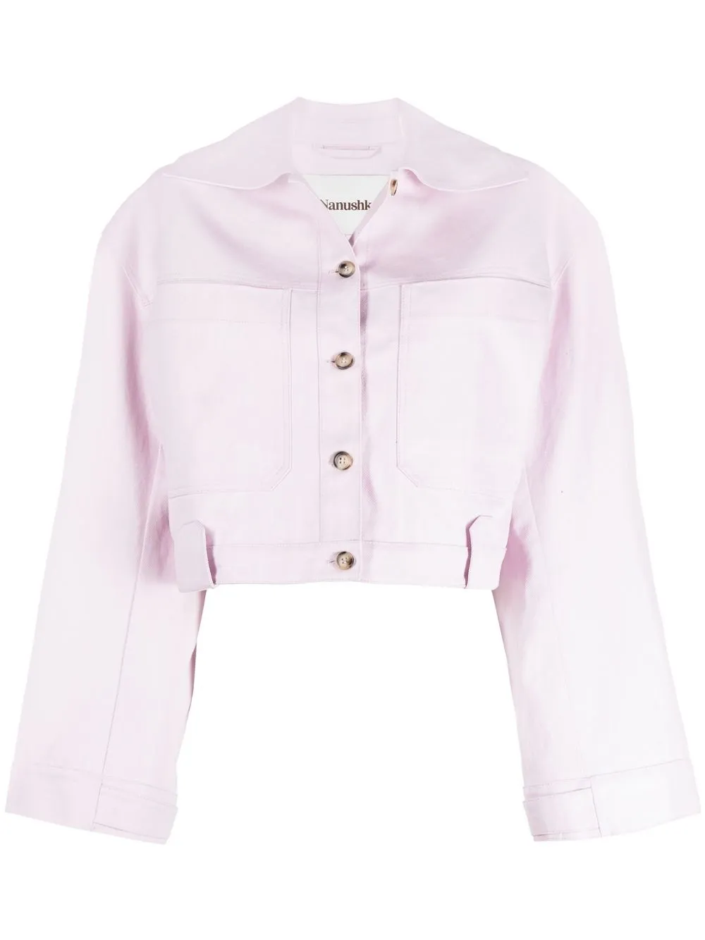 

Nanushka Bambari cropped boxy jacket - Pink