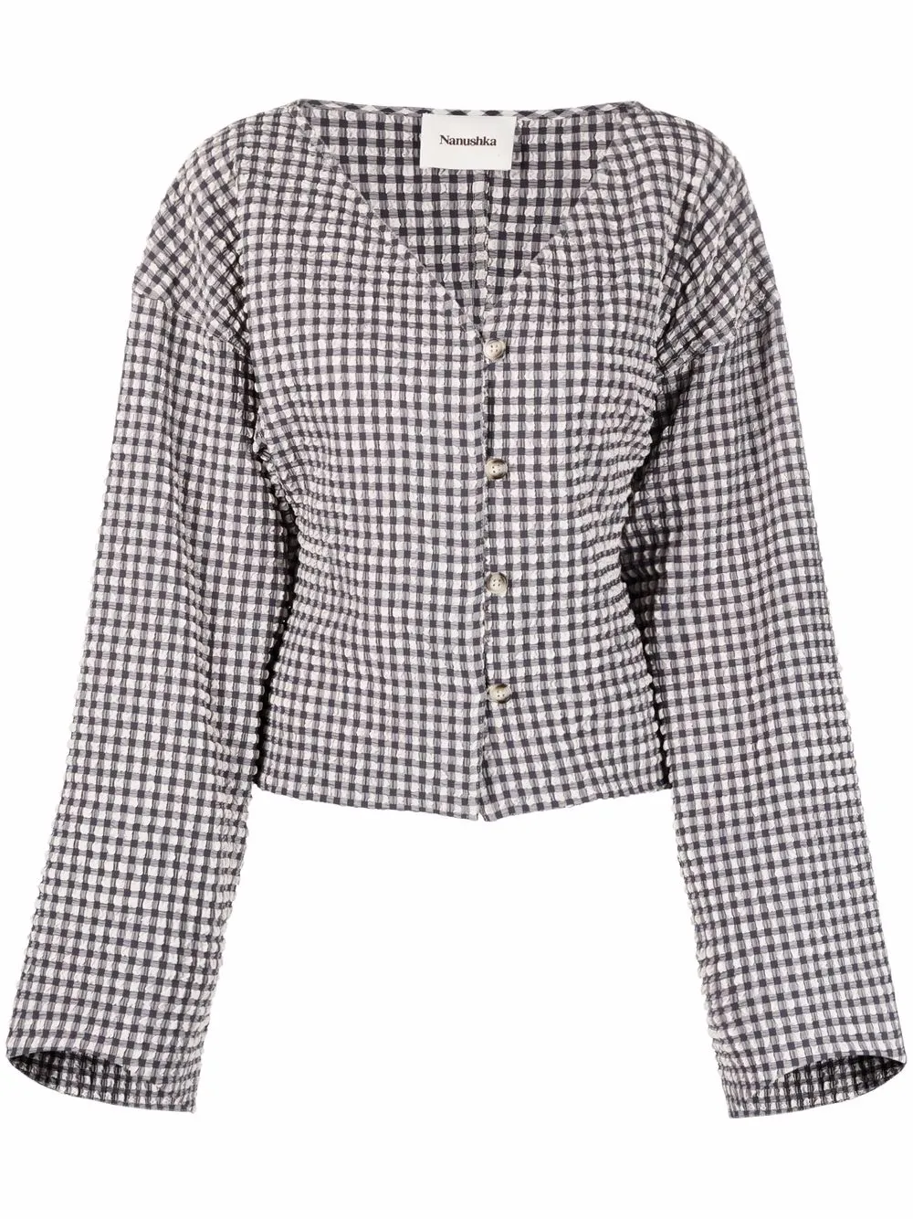 

Nanushka blusa con cuello abierto - Azul