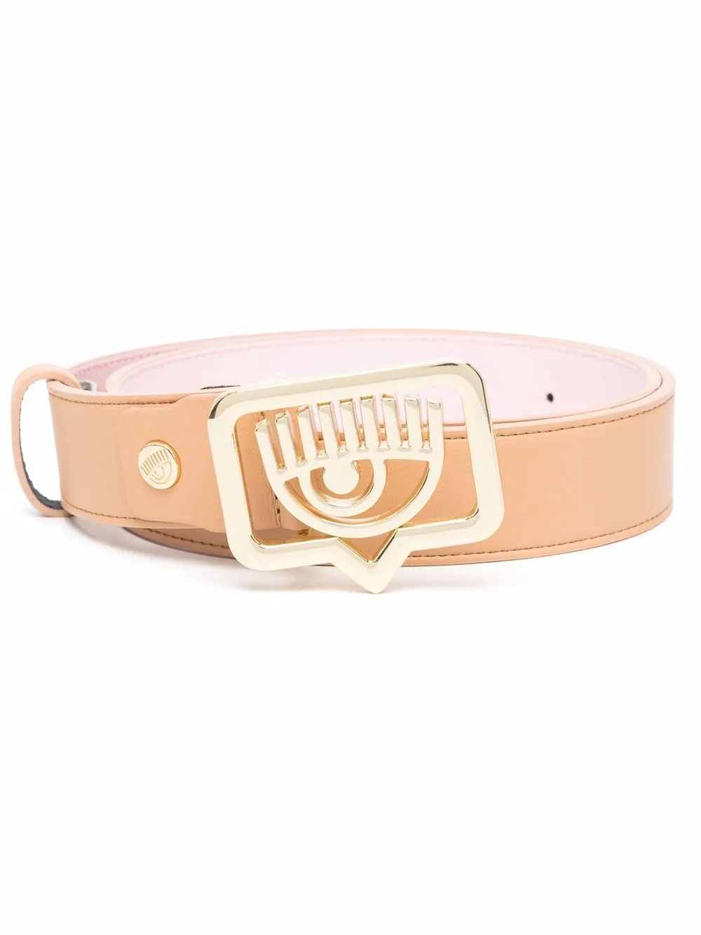 Chiara Ferragni logo-buckle leather belt