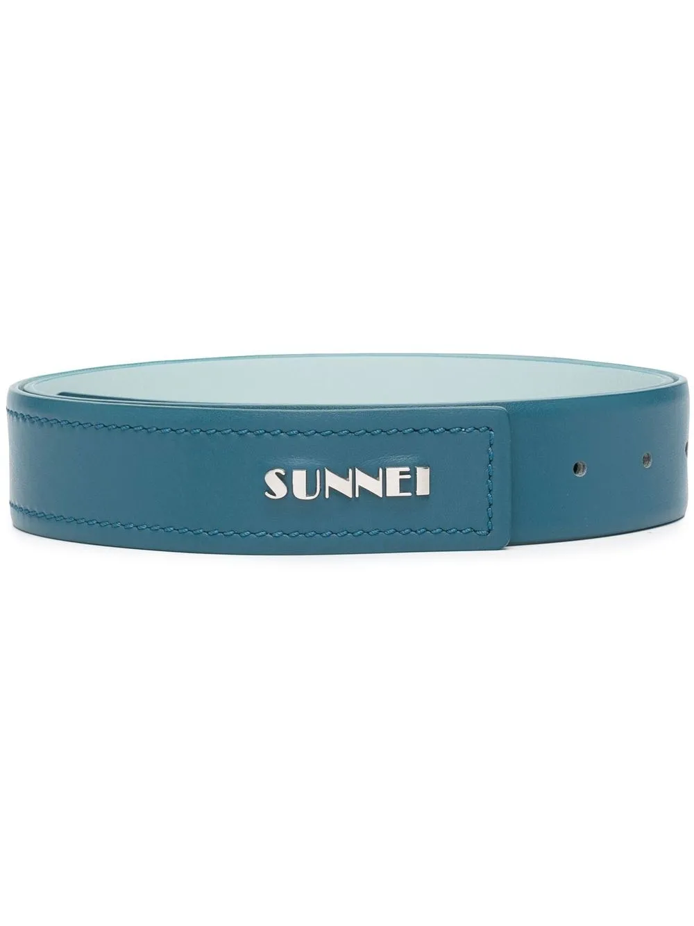 

Sunnei logo-plaque detail belt - Blue