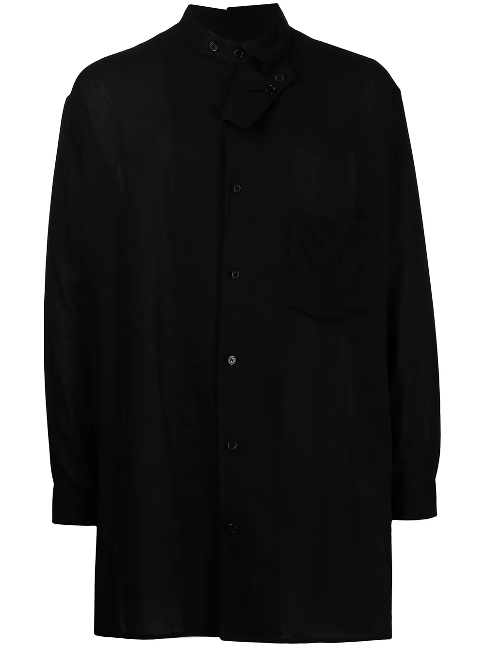 

Yohji Yamamoto camisa oversize con manga larga - Negro