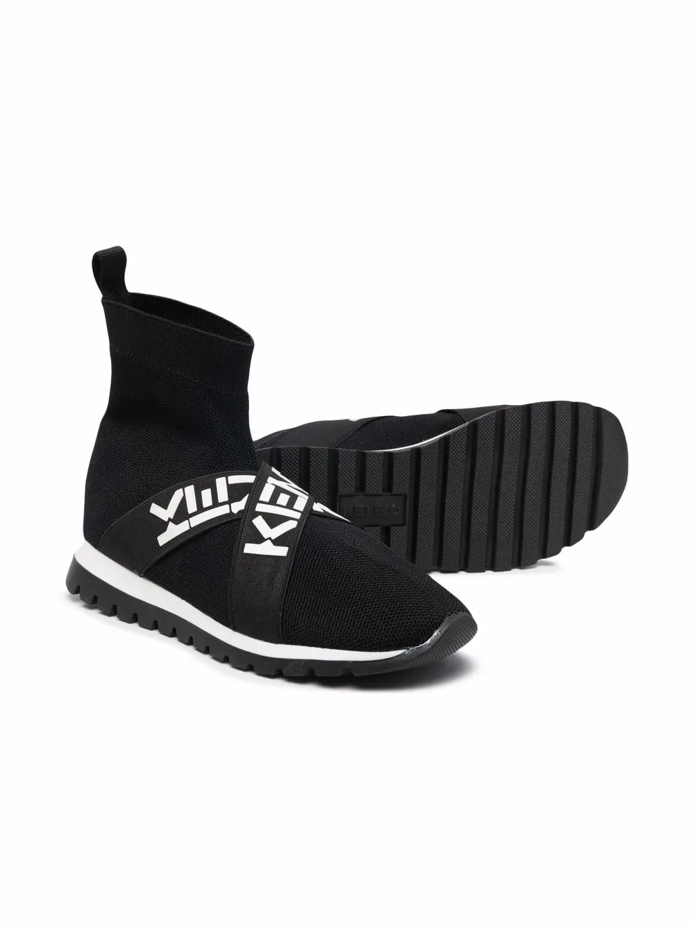 Kenzo Kids Sneakers met logoprint - Zwart