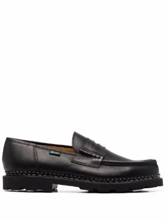 Paraboot Leather Penny Loafers | Black | FARFETCH