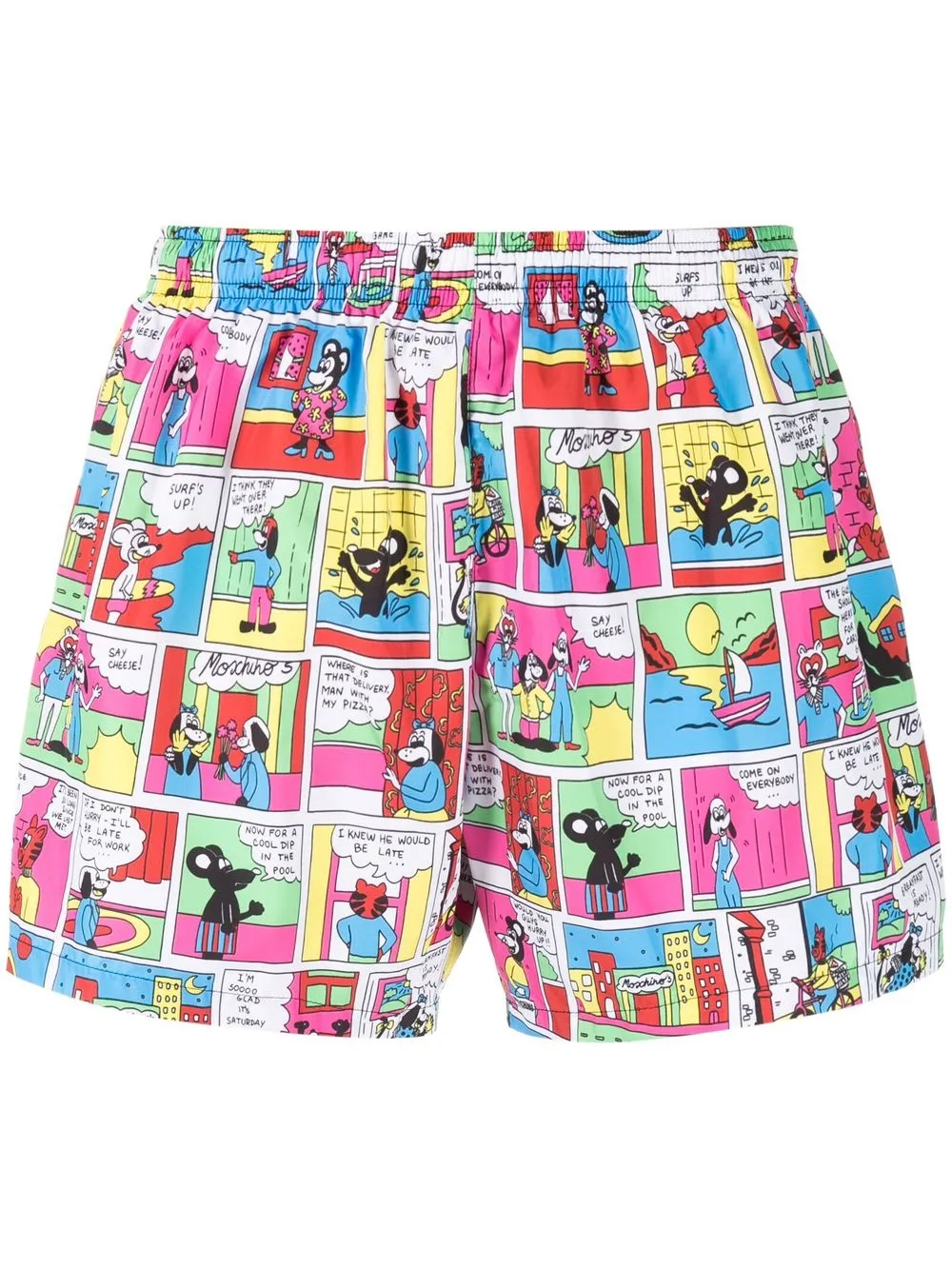 

Moschino shorts de playa con dibujo estampado - Rosado