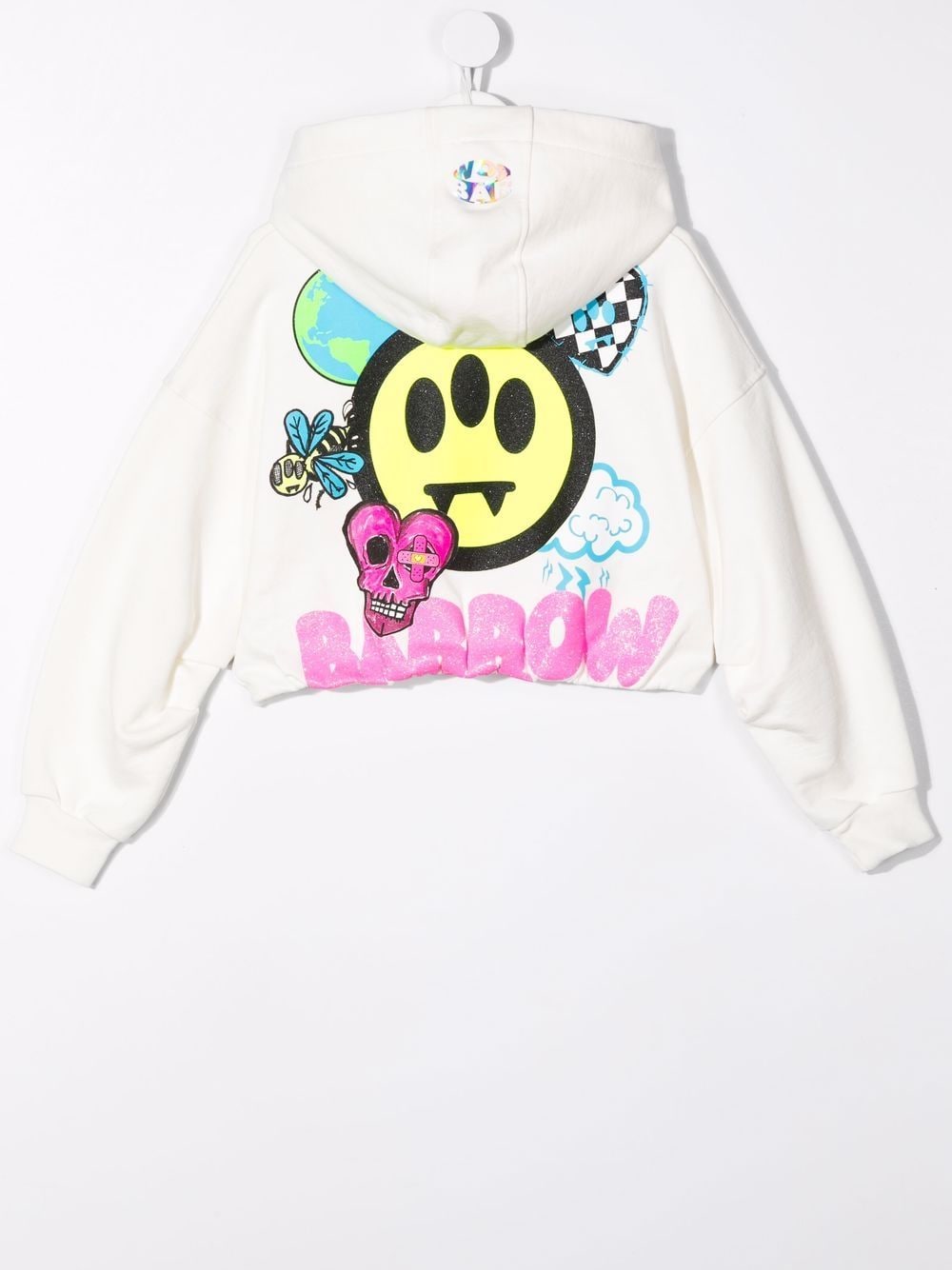 Barrow kids Hoodie met logo - Wit