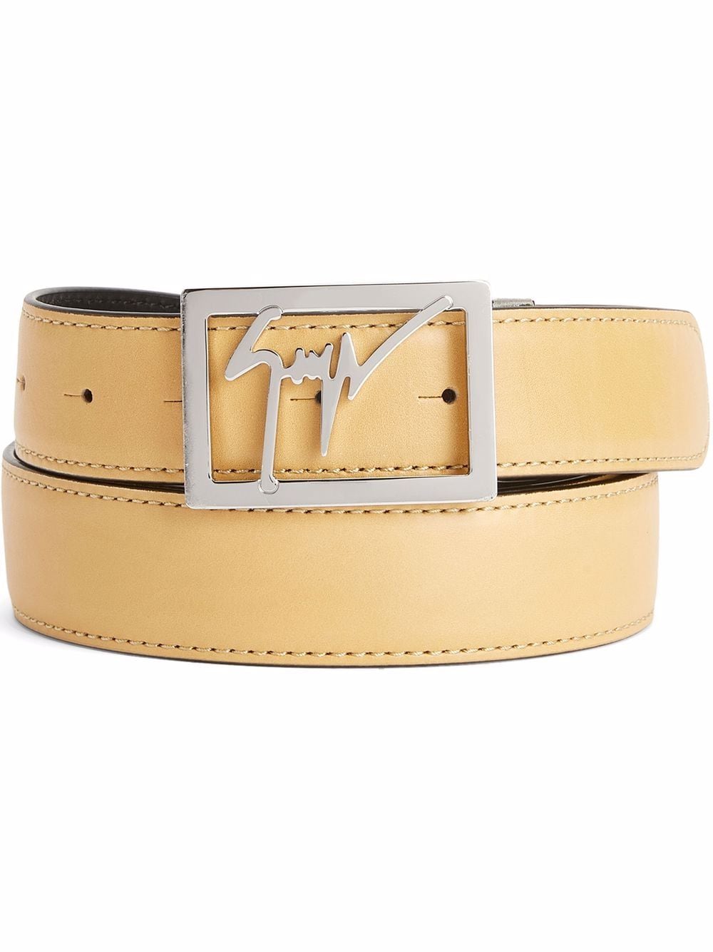 Image 1 of Giuseppe Zanotti Linum logo-buckle leather belt