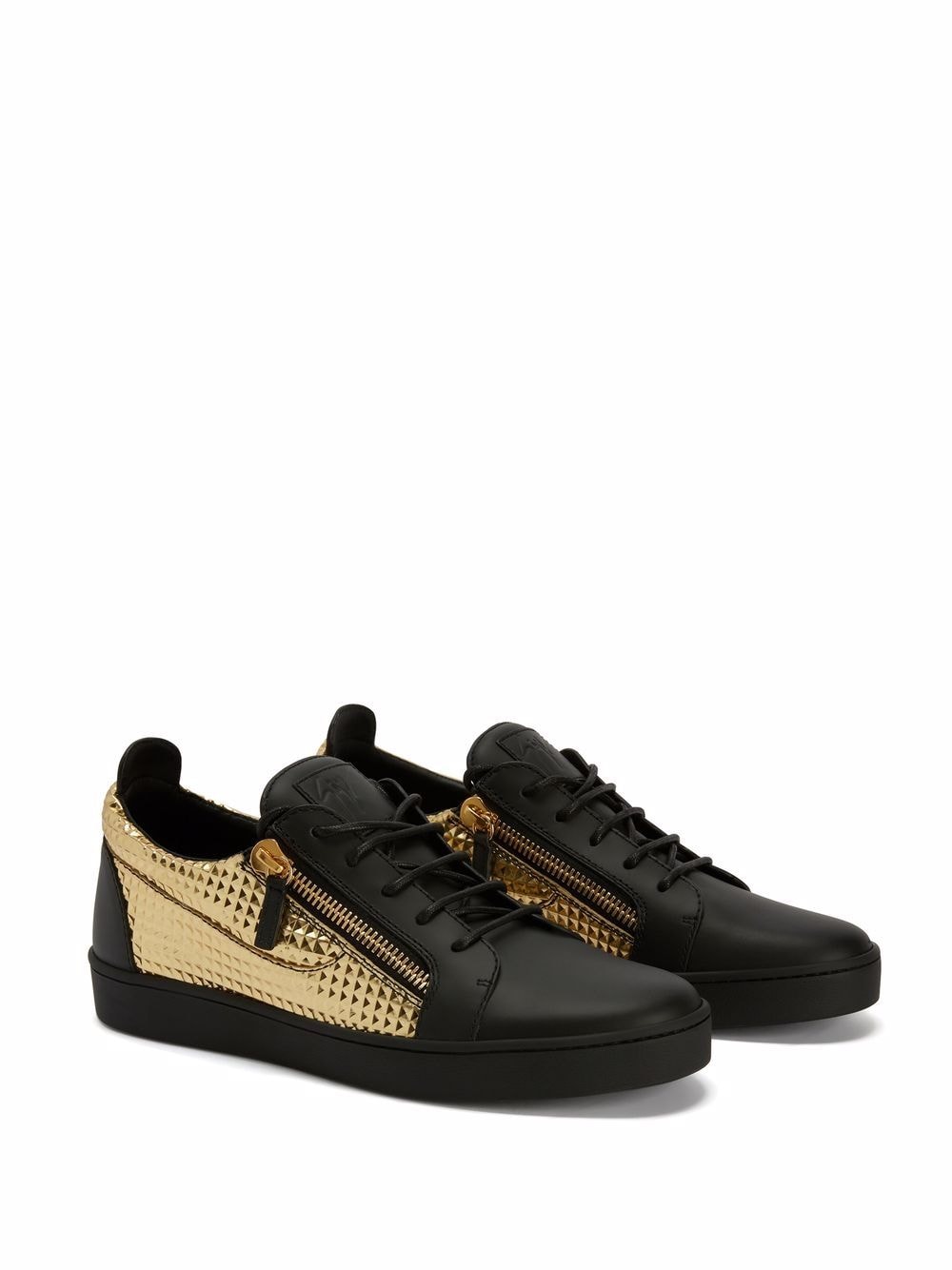 Giuseppe Zanotti Sneakers met geometrisch vlak - Zwart