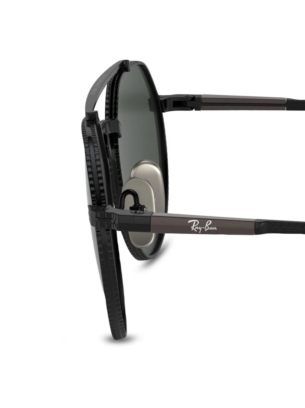 Ray Ban Sunglasses Unisex Jack Ii Titanium - Black Frame Grey Lenses Polarized 53-20 In Schwarz