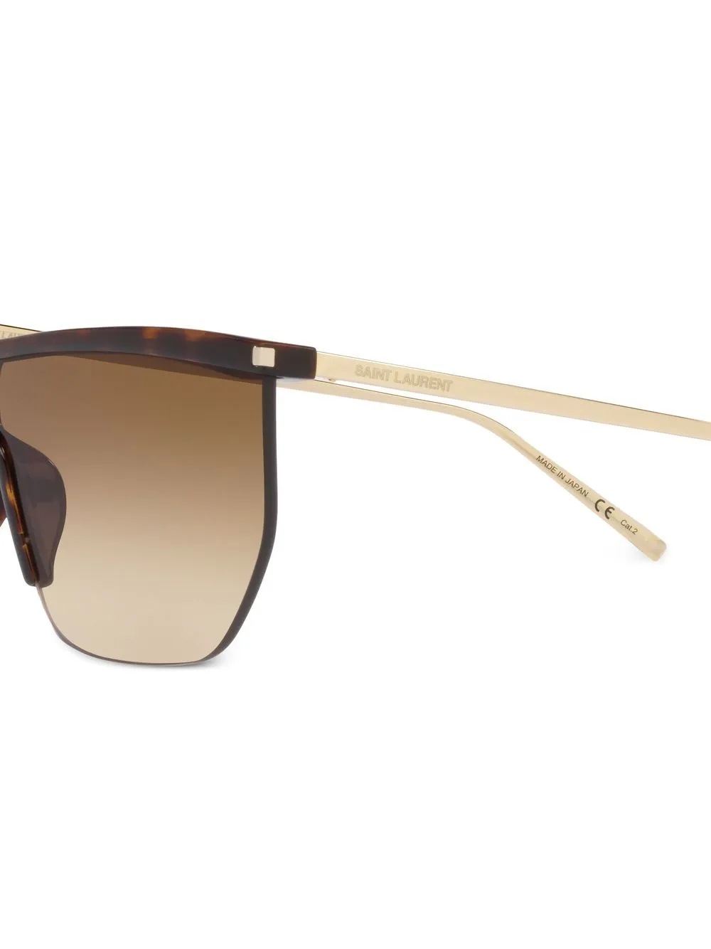 Saint Laurent Eyewear Zonnebril met masker montuur Bruin