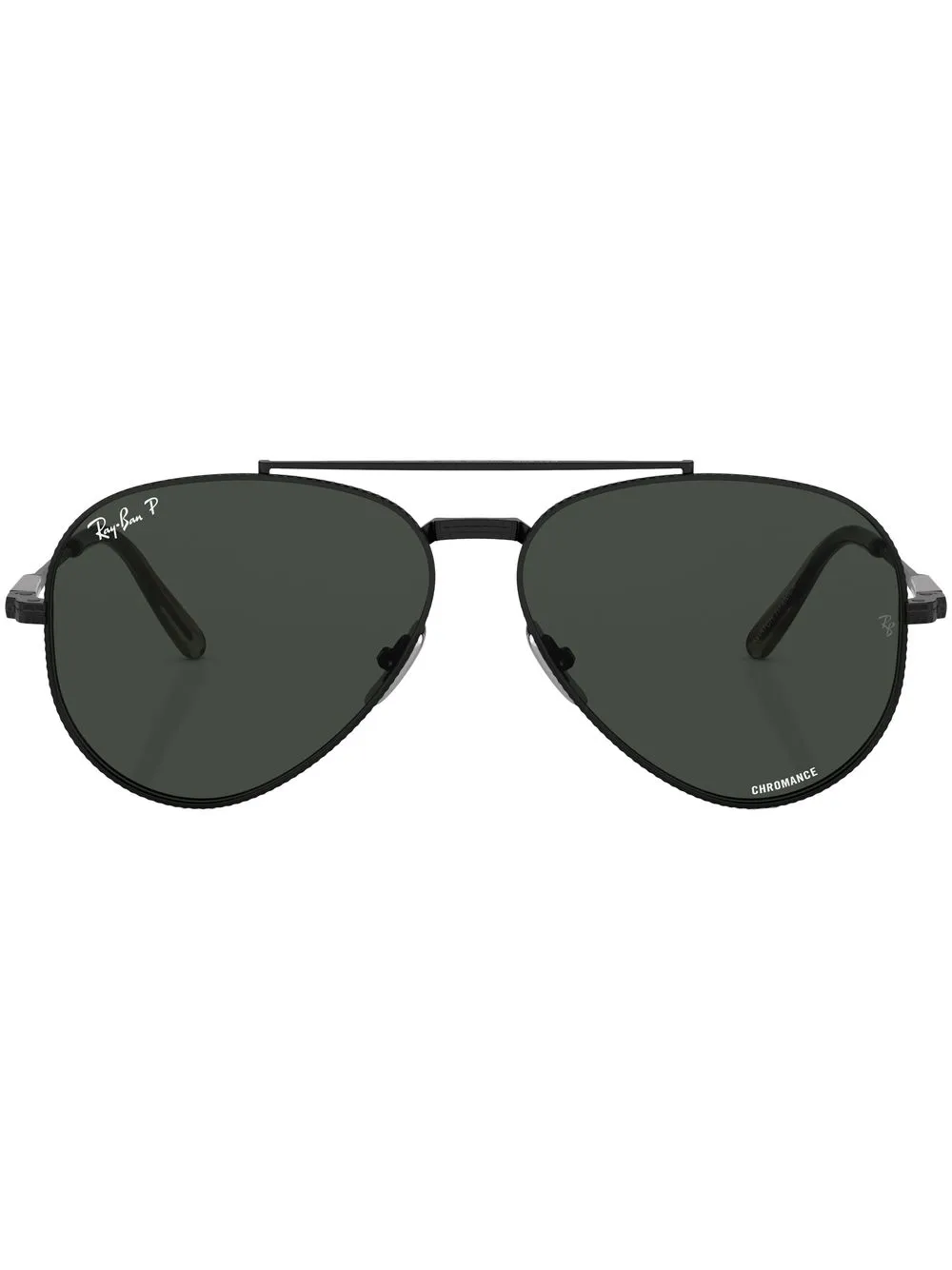 RayBan Aviator II Titanium Aviator Sunglasses Black FARFETCH
