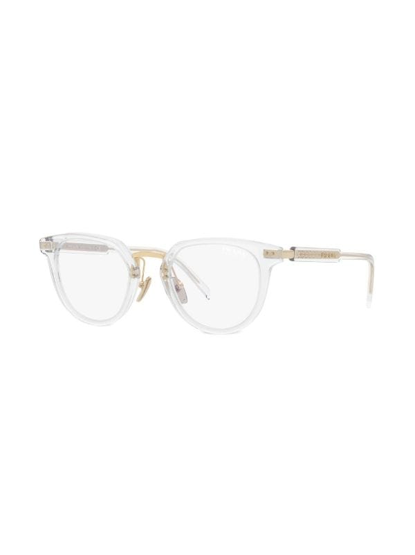 Prada Eyewear PR 17YS Mirrored round-frame Sunglasses - Farfetch