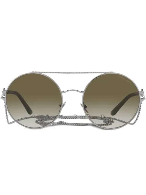 Giorgio Armani chain-detail round-frame sunglasses