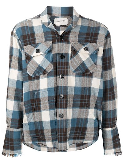 Greg Lauren - plaid-print cotton shirt
