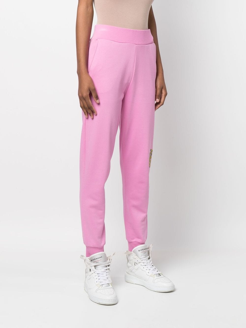 Shop Karl Lagerfeld Future Logo Track Pants In Pink
