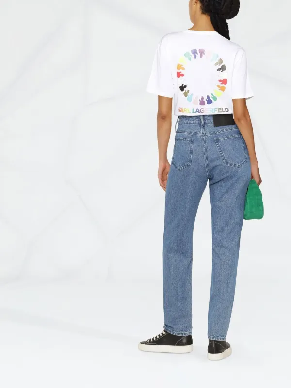 Karl Lagerfeld side-stripe straight-leg 