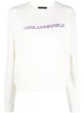 Karl Lagerfeld future logo organic cotton sweatshirt - White