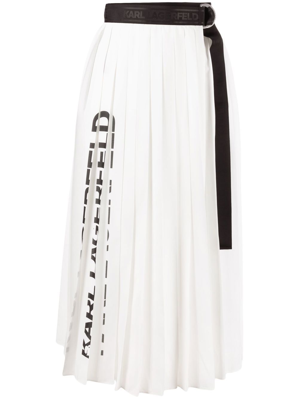 Image 1 of Karl Lagerfeld pleated wrap midi skirt