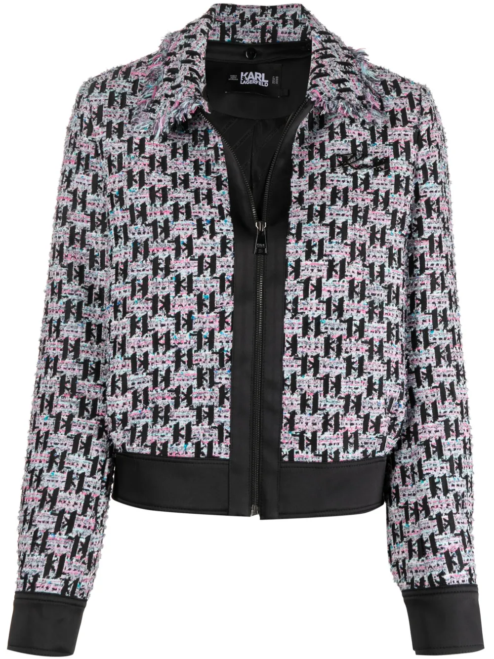 Karl Lagerfeld Monogram Tweed Jacket Farfetch