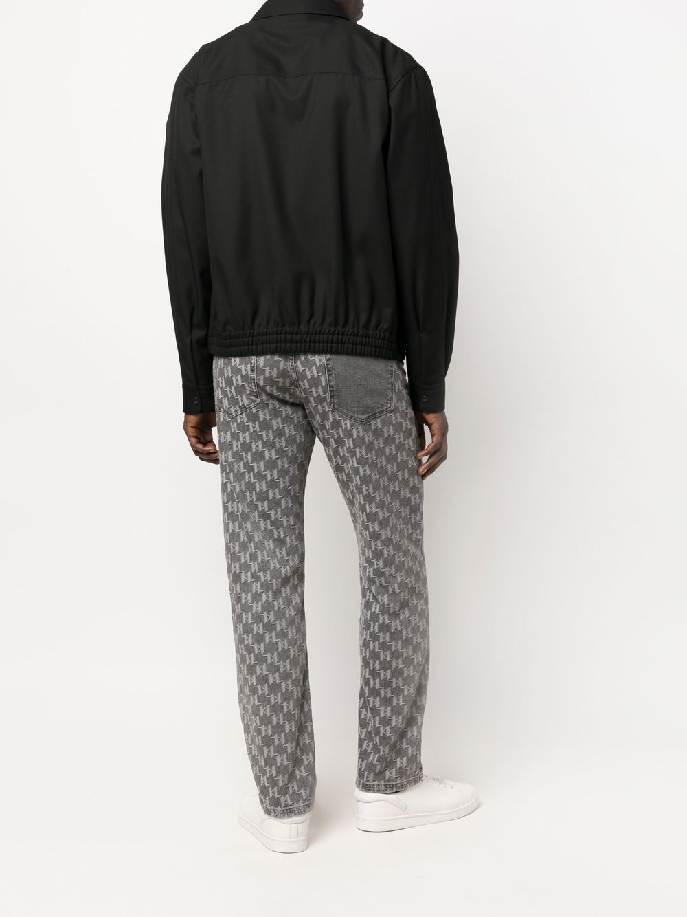 Karl Lagerfeld monogram-pattern slim-fit Jeans - Farfetch