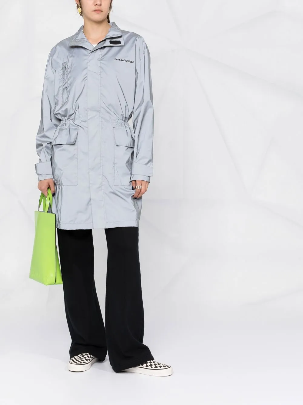 Karl Lagerfeld Reflecterende parka - Grijs