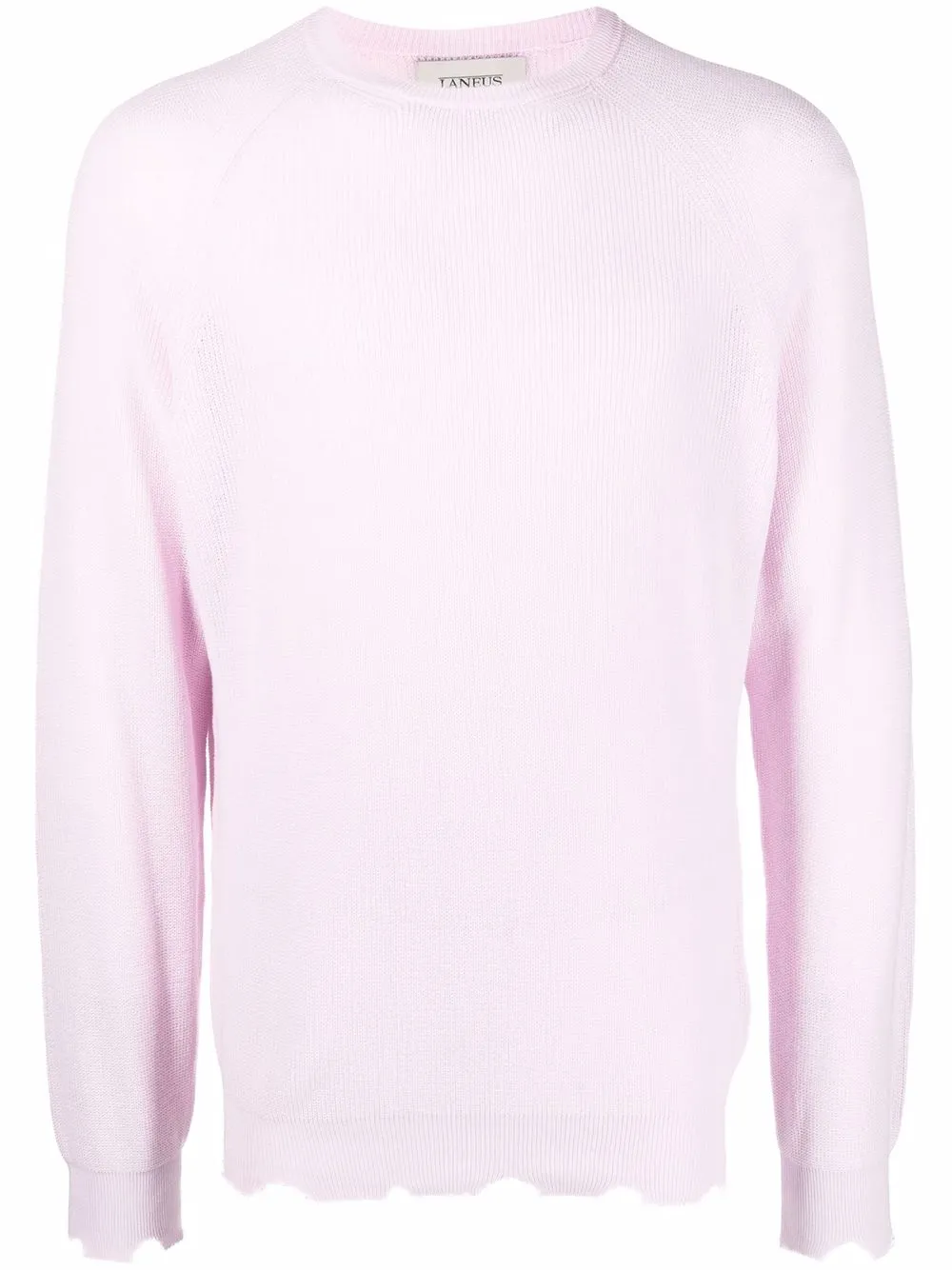 

Laneus distressed-edge ribbed jumper - Pink