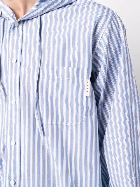 Marni Ombre Striped Hooded Shirt - Farfetch
