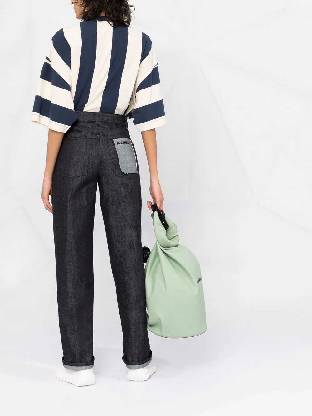 Jil Sander logo-patch straight-leg Trousers - Farfetch