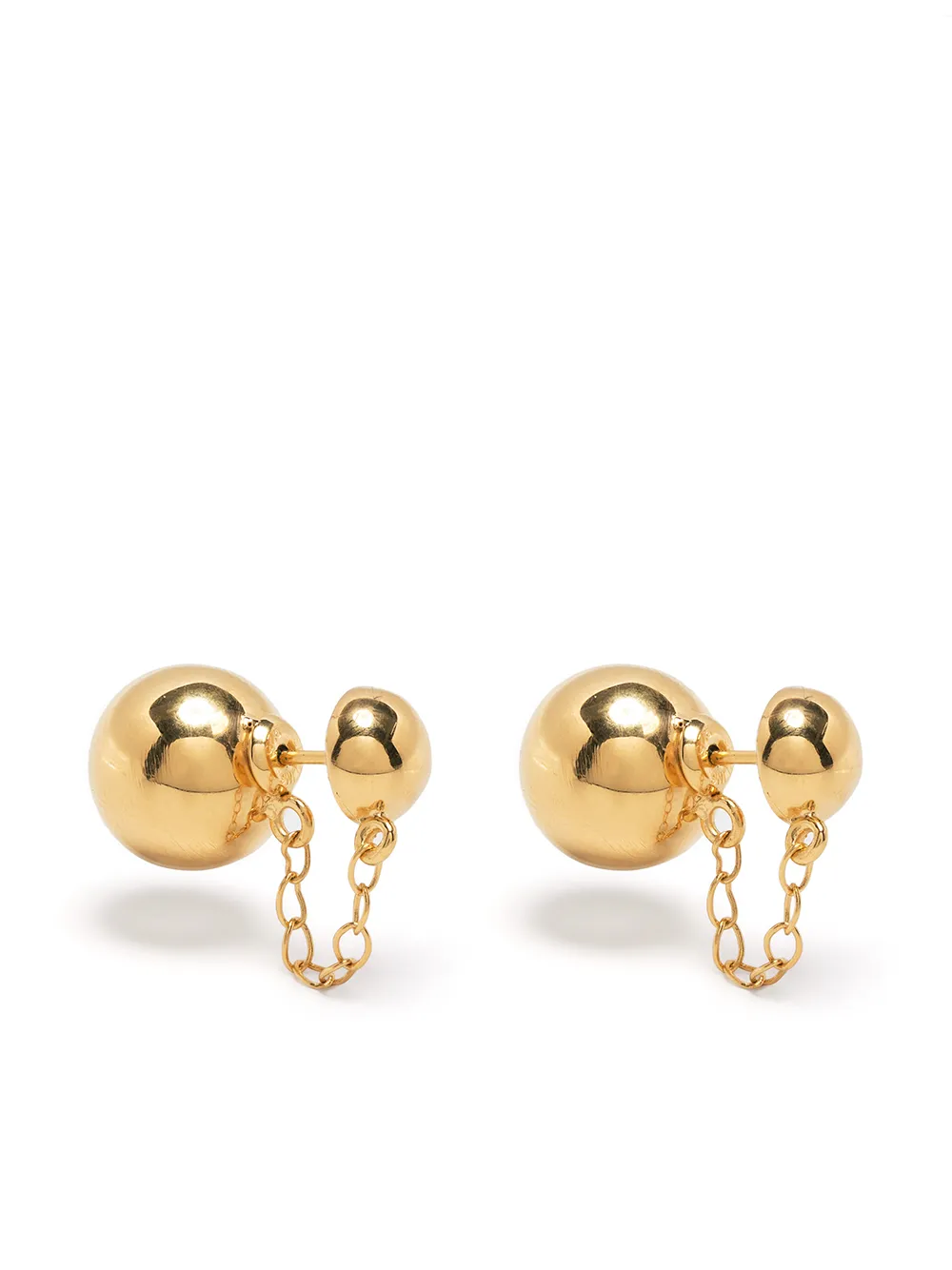 

Jil Sander aretes con detalle de cadena - Dorado