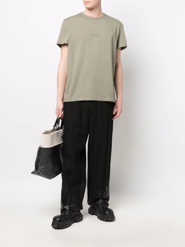 Maison Margiela logo-embroidered Jersey T-shirt | Green