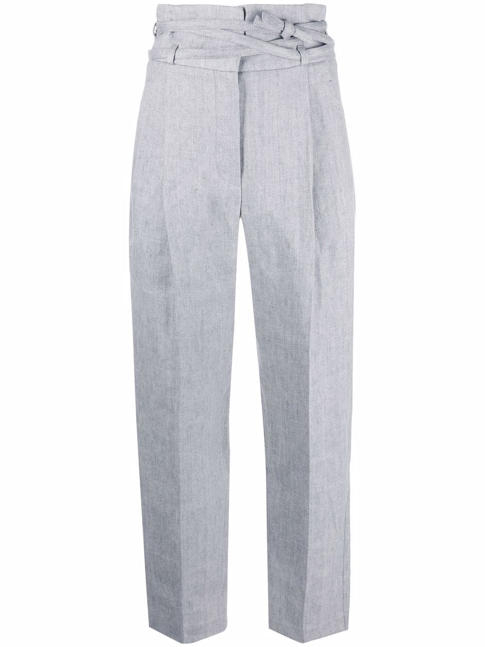 Brunello Cucinelli high-waisted linen-blend Trousers - Farfetch