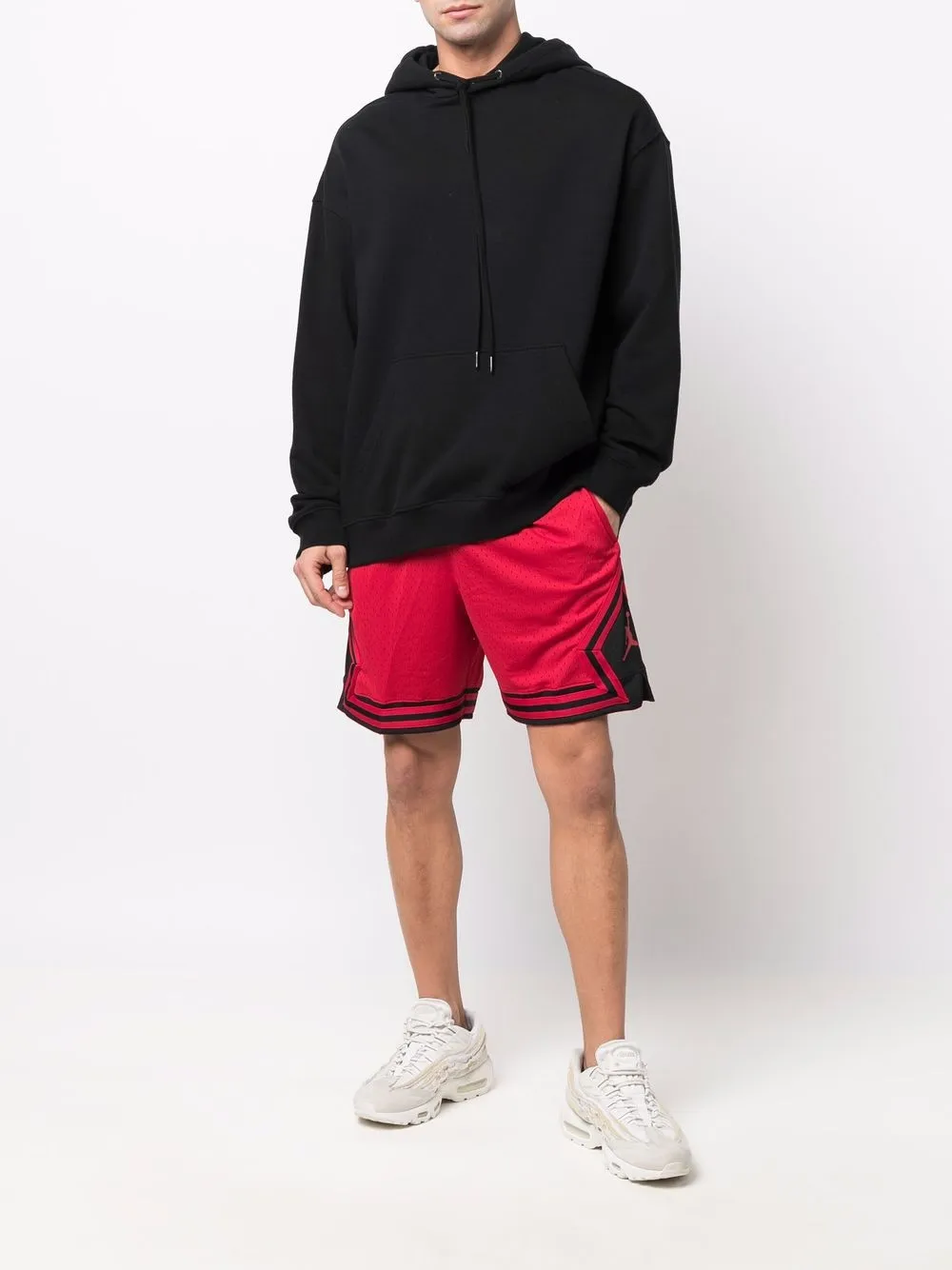 Jordan Shorts met gestreepte afwerking - Rood