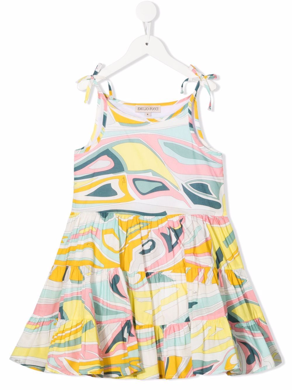 фото Emilio pucci junior onde-print midi dress