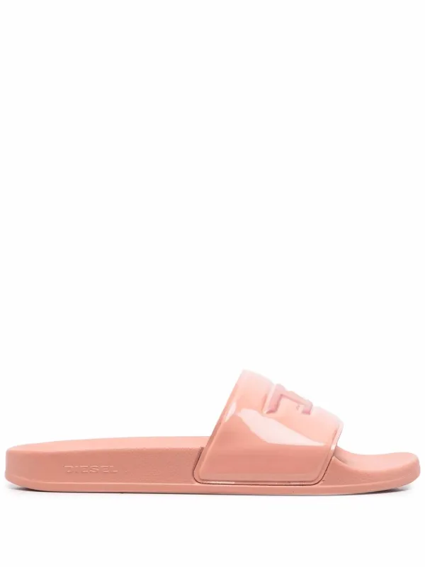 Diesel embossed-logo open-toe Slides 