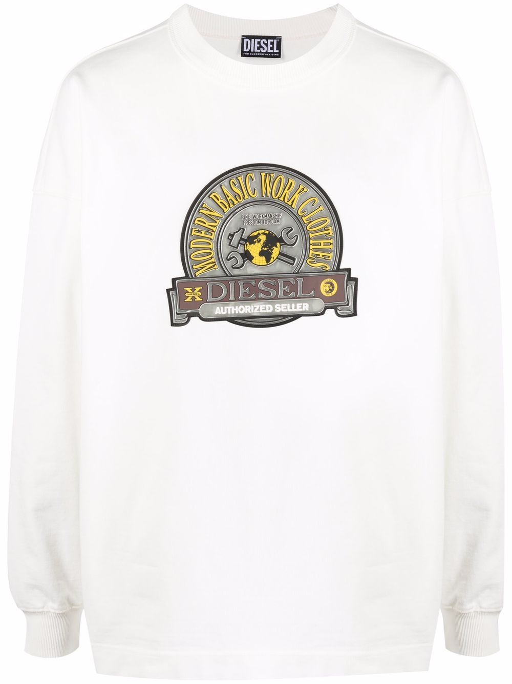 

Diesel graphic-print cotton sweatshirt - White