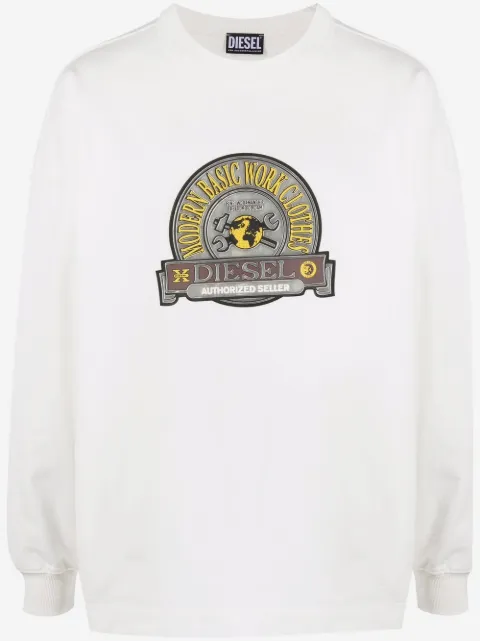 Diesel graphic-print cotton sweatshirt