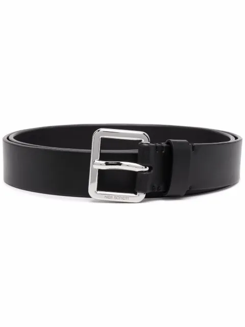 Neil Barrett logo-buckle leather belt