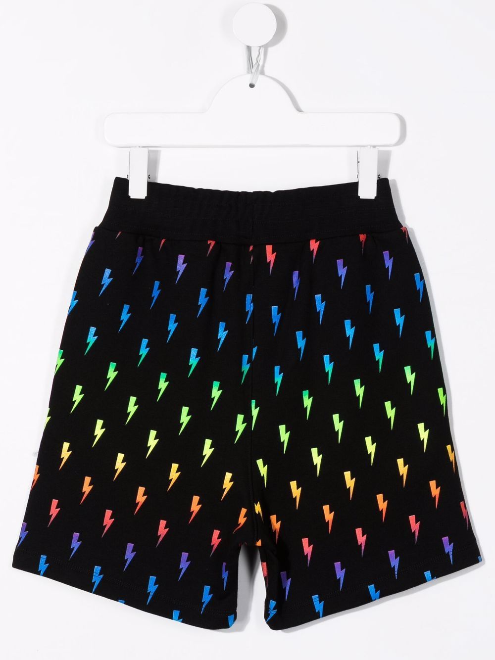 фото Neil barrett kids thunderbolt-print track shorts