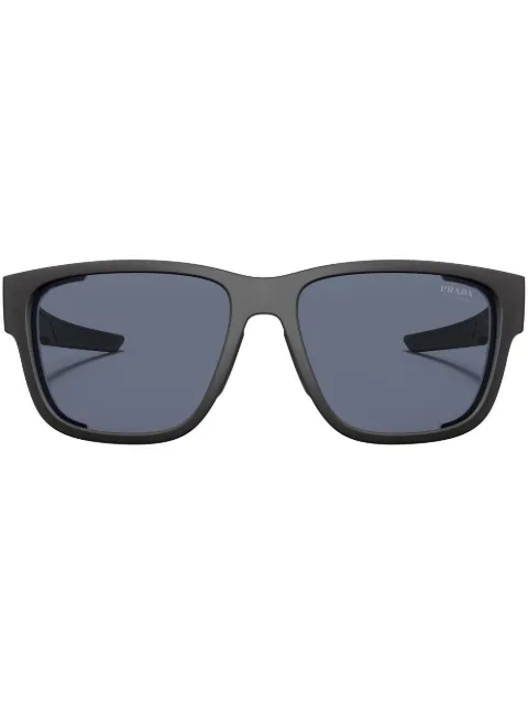Prada Linea Rossa Sonnenbrille mit Logo-Print